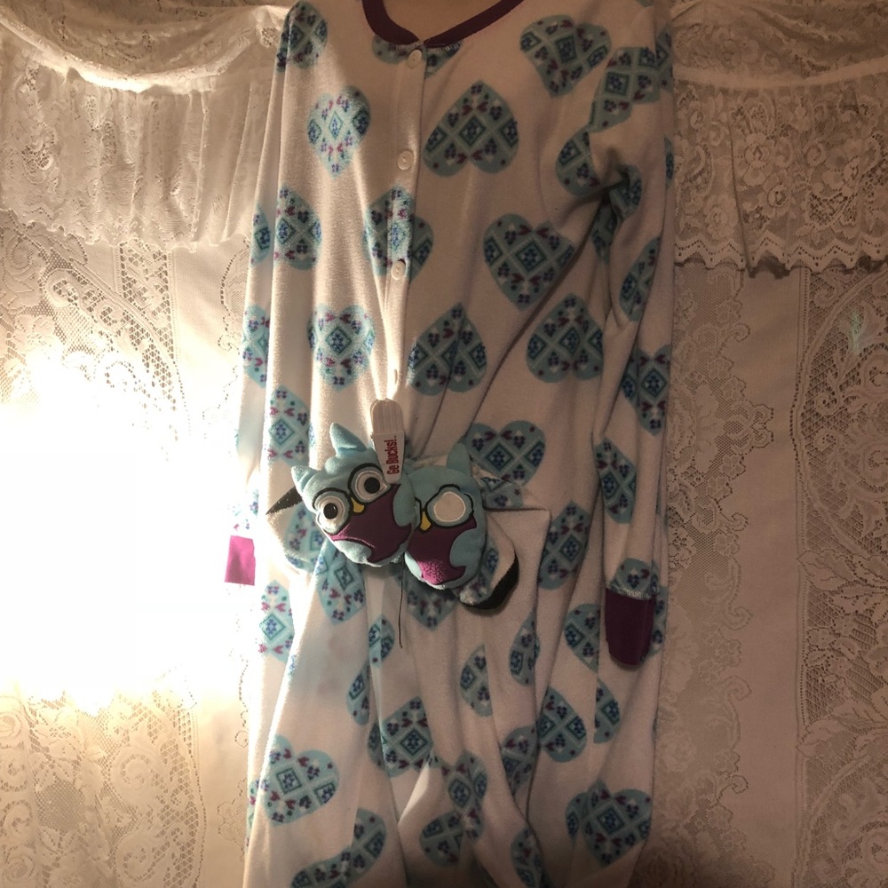 Owl one piece Feetsie pajamas